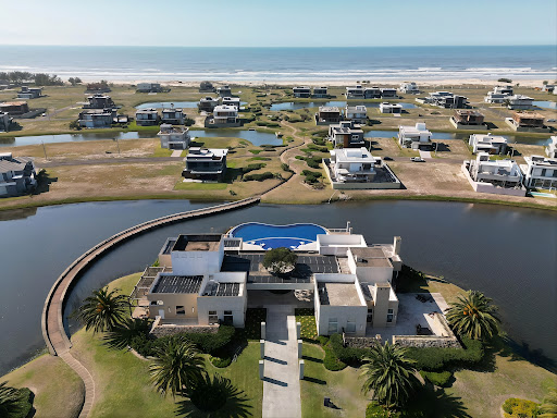Aerial view of luxury beachfront real estate in Capão Novo